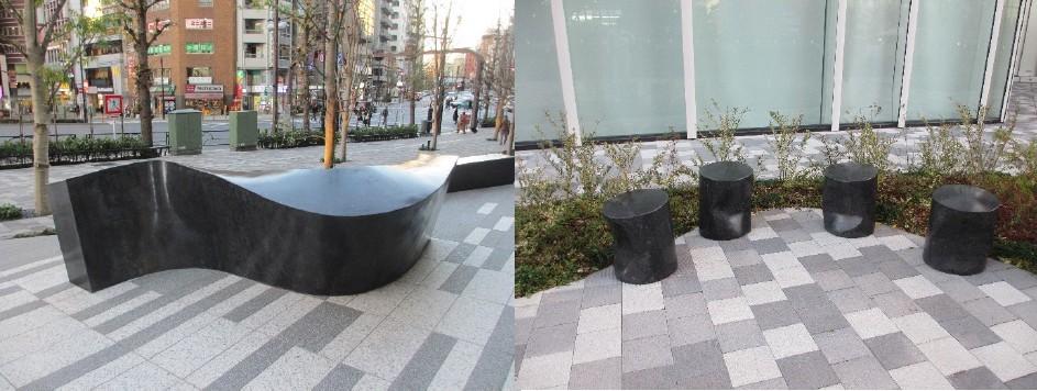 目黒駅前第一種市街地再開発事業のうちベンチ塗装工事